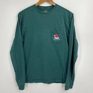 Vineyard Vines Long Sleeve‎ T-Shirt Adult XS Green Double Sided Christmas Logo